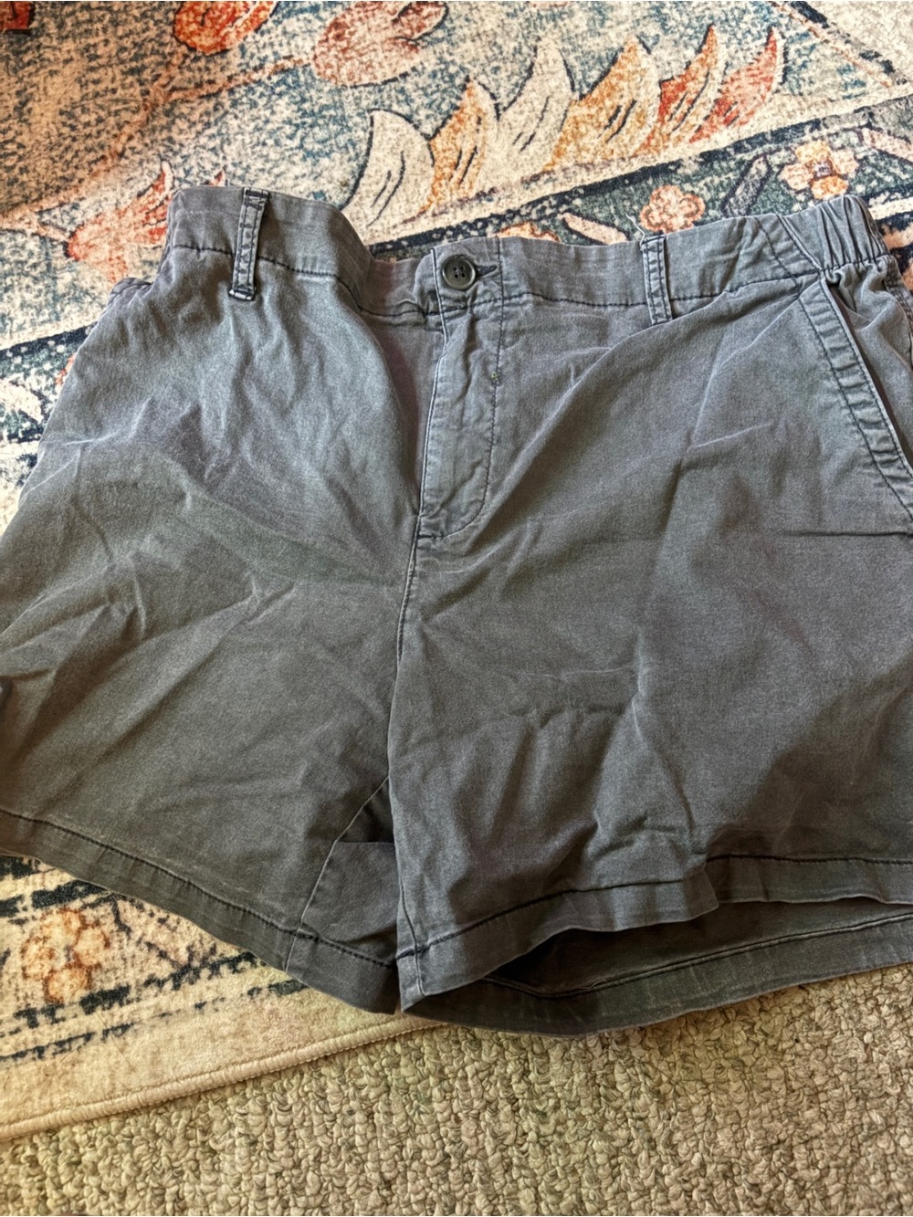 Old Navy Casual Cotton Drawstring Shorts in Olive Green